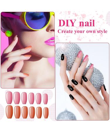 672 Pieces 28 Sets Ballerina Coffin False Nails Square Medium Press on Nails Full Cover Fake Nails Solid Color Glossy Plastic Nails Artificial Finger Manicure Nail Decorations for Girls Women DIY - Buy Online on GoSupps.com
