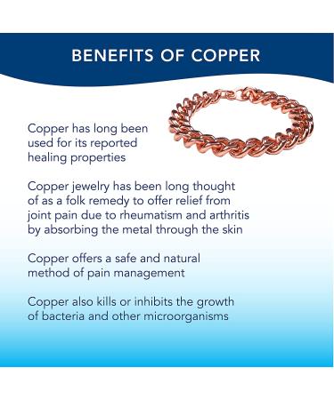 Apex Copper Bracelet Wide Link Size 9 - Burnished Copper | Folk Remedy for Joint Pain & Arthritis Relief | One Size Fits All - Buy Online on GoSupps.com