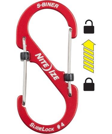 Nite Ize LSBA4-10-R6 S-Biner SlideLock Dual Locking Carabiner #4 - Red - Buy Online on GoSupps.com