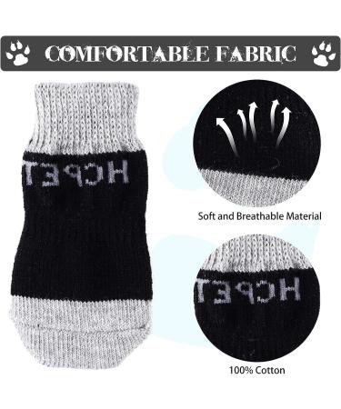 Saintrygo Anti-Slip Dog Socks Paw Protector with Paw Patterns - 8 Pieces, Small Size | Adjustable Straps for Indoor Paw Protection and Traction Control - Buy Online on GoSupps.com