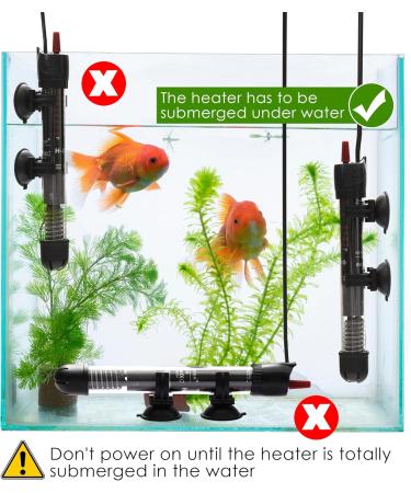 Abhirsh Aquarium Heater 50 Watt - Reliable Fish Tank and Immersion Water Heater Adjustable Temperature Submersible Thermostat Heater for 5-10 Gallon 50W - Buy Online on GoSupps.com