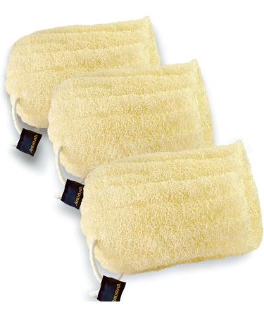 Aroura 100% Natural Egyptian Loofah Set of 3 - Exfoliating Loofa for Body | Eco-Friendly | 4x7 - Buy Online on GoSupps.com