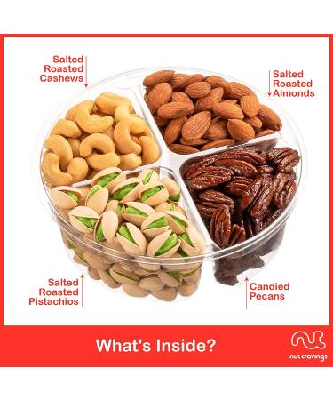 Nuts Gift Basket + Red Ribbon (4 Assortments) Holiday Christmas Gourmet Bouquet Arrangement Platter  Birthday Care Package  Healthy Food Tray Kosher Snack Box for Adults Men Women - Buy Online on GoSupps.com
