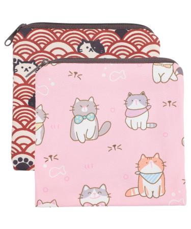 Iwowhero 2nd period bag delightful period pocket period pocket hygiene bag portable bag driver's license holder ladies bandage student korean version container polyester