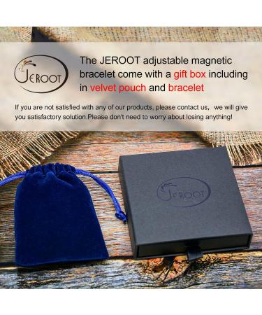 Jeroot Titanium Steel Magnet Armband for Men - Healing Bracelet with 3500 Gauss Strength Tree of Life Jewelry (23-30cm) Silver - Buy Online on GoSupps.com