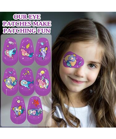 Panitay Cute Eye Patches for Girls - 80 Pcs Non-Woven Cotton Light Blocking Adhesive Bandages for Kids - 8 Fun Styles - Buy Online on GoSupps.com