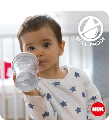 NUK Action Cup Toddler Cup | Twist Close Soft Drinking Straw | Leak-Proof | BPA-Free | 230ml | Hearts (Neutral) | 2 Piece Set - Buy Online on GoSupps.com