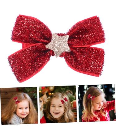 FOMIYES 4 Pairs Bow Tie Christmas Photo Prop Ponytail Holder Christmas Bow Hair Clips Christmas Bows Headwear Kids Hair Accessories Hair Ties Toddler South Korea Fabric Short Hair - Buy Online on GoSupps.com