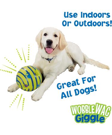 Wobble Wag Giggle Ball Interactive Dog Toy Fun Giggle Sounds When