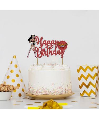 Seyal Wondr Woman Happy Birthday Cake Topper - Buy Online on GoSupps.com