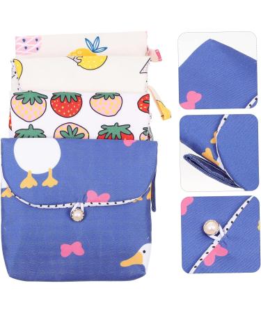 Healeved Menstration Crustation Lobster 4pcs Napkin Storage Bag Menstration Crustation Lobster Feminine Menstruation Bag s Coin Holder Canvas Stand Makeup Brush Container Nursing Pad Bag - Buy Online on GoSupps.com