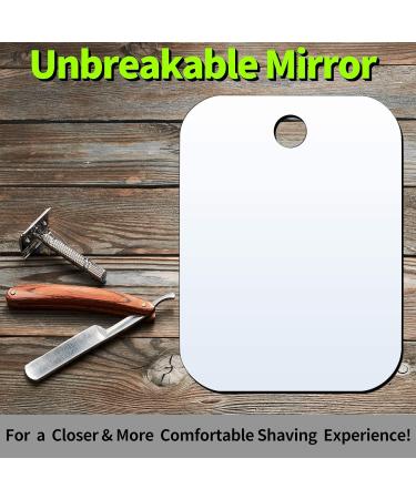 Unbreakable Fogless Shower Mirror for Shaving - Medium 2PCS 8x10 | Shatterproof, Portable, Fog Proof Makeup Mirror for Travel, Camping, and Bathroom - 2 Pack Handheld Mirrors - Buy Online on GoSupps.com