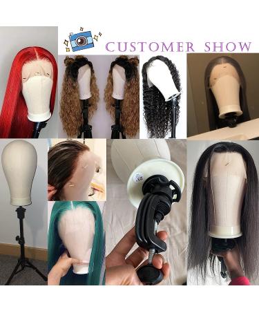 LUNGCYX 23 Inch Wig Head Stand Tripod Set for Wigs Making Display - Mannequin Canvas Block Head, T-pin, Wig Cap, Adjustable Bracket - Tripod Tool Holder for Mounting - Buy Online on GoSupps.com