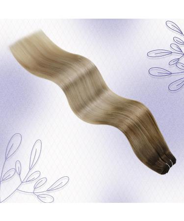 LAAVOO Real Hair Extensions - Blonde Balayage Ombre Sew-In Wefts | 80g #8/16/60cm | Premium Quality Hair for International Shipping - Buy Online on GoSupps.com
