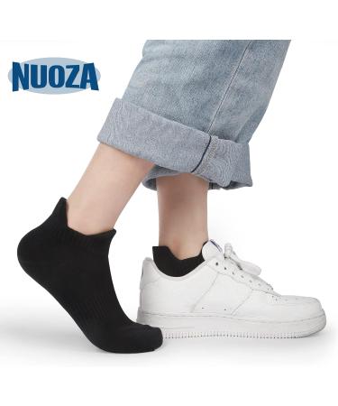 Buy NUOZA 10 Pairs Unisex Cotton Sneaker Socks - Black White Grey Ankle Socks for Men & Women (Size 43-46) - Comfortable & Stylish - Buy Online on GoSupps.com