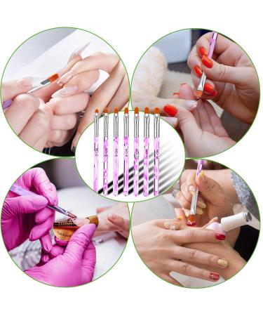 7-Part Nail Brush Set for UV Gel & Acrylic Nails | Gelail Nail Art Brushes for Salon & DIY Designs - Buy Online on GoSupps.com