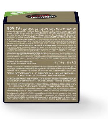  Caff Vergnano 1882 Caff Vergnano 1882 7095 Capsules de caf compatibles Lavazza a Modo Mio Compostables Arabica - 8 paquets x 16 capsules Total : 128 capsules - Buy Online on GoSupps.com