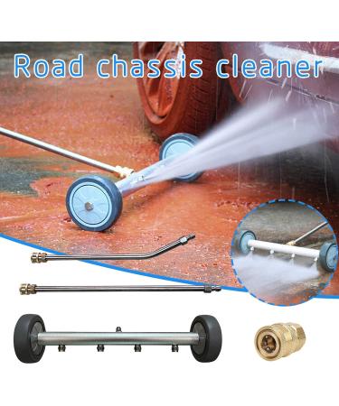 HENGCHENG Pressure Washer Surface Cleaner Dual-Function Water-Broom Dual-Purpose Cleaner for Car Chassis Pavement Cleaning Four Stainless Steel Nozzles - 1/4 Quick Connector - Quickly Clean Dirt - Buy Online on GoSupps.com