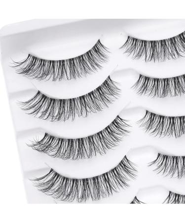 KSYOO Natural Look False Eyelashes - 5 Pairs of 14mm Soft Small Faux Mink Wispy Lashes for Daily Makeup - Buy Online on GoSupps.com