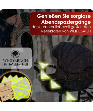Weidebach 5x Reflective Stroller Reflectors - Funny Frog Motif | Universal Velcro Safety for Nighttime Strolling - Buy Online on GoSupps.com