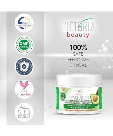 Hyaluron Anti-Wrinkle Cream with Avocado Oil for Mature Skin (30+) - Intensive Day & Night Cream with UV Protection - Buy Online on GoSupps.com