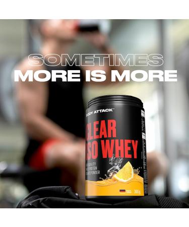 Body Attack Clear Iso Whey Ice Tea Lemon 300 g Fabriqu en Allemagne Isolat rafra chissant et transparent de prot ines de lactos rum 24 g de prot ines et 11 400 mg d'EAA par Iso Whey Shake - Buy Online on GoSupps.com
