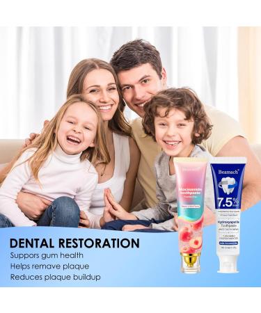 Niacinamide Whitening Toothpaste + Nano Hydroxyapatite Toothpaste Day & Night Care Set Fluoride-Free | Enamel Repair | Breath Freshening | Appropriate for Sensitive Teeth (2) - Buy Online on GoSupps.com
