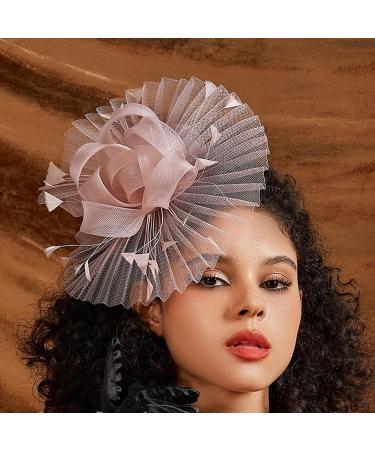 amangul Medieval Feather Headband for Ladies Mardi Gras Festival Hairband for Mardi Gras Party Performances 1920s Headpiece(Nude Pink) - Buy Online on GoSupps.com