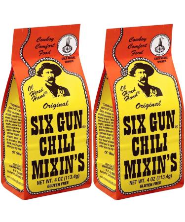 Original Six Gun Chili Mixin's Spice Mix, 4 Ounces, Pack of 2 4 Ounce (Pack of 2)