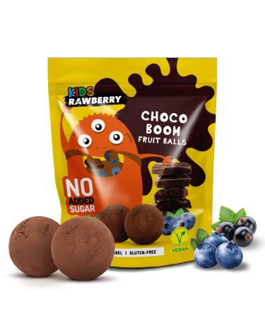 RAWBERRY Children's Cocoa Fruit Balls No Added Sugar Gluten Free Vegan Snack (8 x 50 g) - Buy Online on GoSupps.com