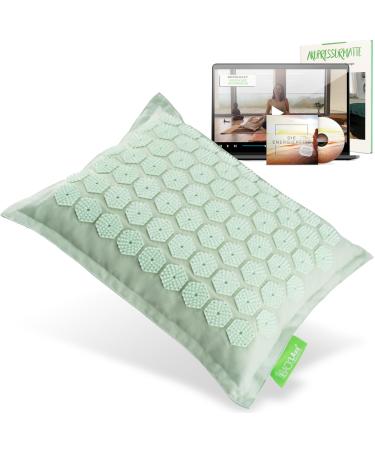 Backlaxx acupressure pillow - acupressure neck pillow when tensions shoulder neck back and foot - acupressure pillows for headache and migraine - acupressure pillow neck (glacier)