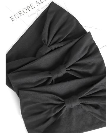 Buy PROPOG Boho Hairband Set for Women | 6 Pcs Wide Elastic Yoga Headbands - Black Hair Accessories for International Shipping - Buy Online on GoSupps.com