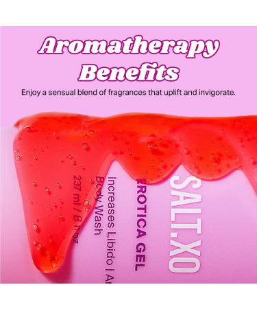 Erotica Shower Gel - Deep Cleansing Body & Face Cleanser | pH Balancing Aromatherapy | Hydrating Libido Boosting Cruelty & Paraben-Free Wash (8 Fl Oz - Buy Online on GoSupps.com