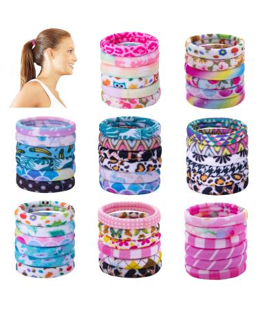 Hair Ties for Women 48Pcs Ties for Thick Heavy or Curly Hair-No Slip Seamless Ponytail Holders-Hair Ties for Girls-Long Lasting Braids- Elastic Hair Ties Accessories for Girls
