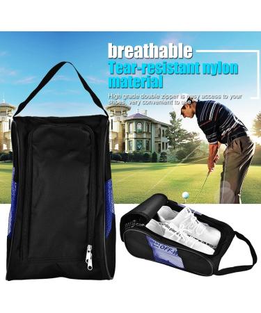 Alomejor Portable Golf Shoes Bag - Breathable Black & Blue Golf Shoe Carrier for Easy Travel - Buy Online on GoSupps.com