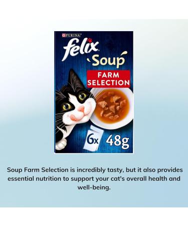 Felix Soup Cat Food Bundle Containing Farm and Fish Selection 48g x24 | Cat Treats 60g x2 | Silvervine Sticks - Buy Online on GoSupps.com