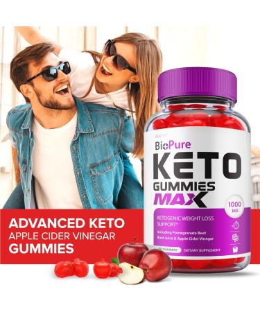 Biopure Keto Gummies with ACV - Maximum Strength Weight Loss Formula (2 Pack) - Buy Online on GoSupps.com