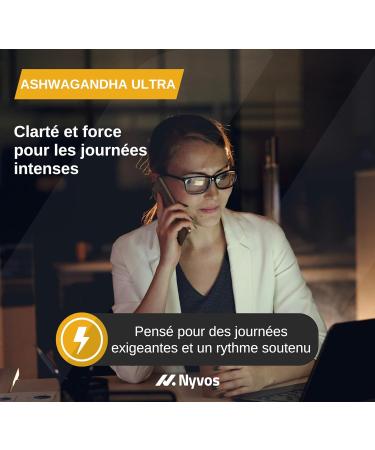 Ashwagandha Shoden Ultra 35% de Withanolides 15 000 mg quivalent | 7x plus concentr que l Ashwagandha KSM-66 | Soutien la concentration au sommeil profond et l nergie | 120 g lules Nyvos - Buy Online on GoSupps.com