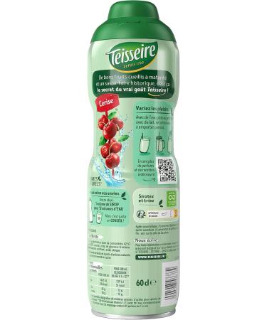 Teisseire Cherry Syrup for Refreshing Drink Cocktails Recyclable Bottle 60cl - Buy Online on GoSupps.com