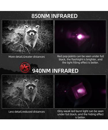 DARKBEAM Infrared 940nm Night Vision Scope Light - Long Range LED IR Flashlight for Hunting & Observation - Rechargeable Portable Tactical Illuminator Kit - Buy Online on GoSupps.com