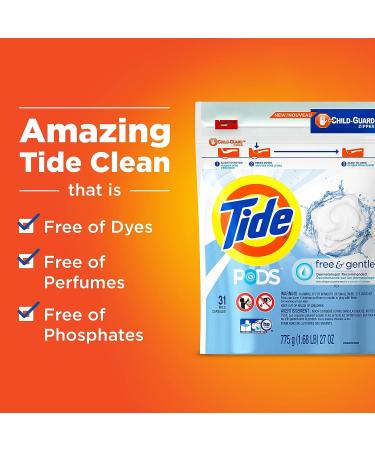Tide PODS Free & Gentle Laundry Detergent Soap Pods - 81 Count (Pack of 1) - Buy Online on GoSupps.com