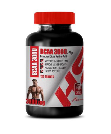 Muscle gain pre Workout - BRANCHED Chain Amino Acid - BCAA 3000MG - bcaas Amino acids - 1 Bottle 120 Tablets