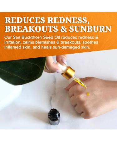 Sea Berry Therapy Premium Himalayan Sea Buckthorn Seed Oil USDA Organic (30ml) Amazing for Sensitive Skin Breakouts & Irritation 30 ml (Pack of 1) - Buy Online on GoSupps.com