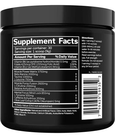 JNX Sports The Shadow Pre-Workout Blue Raspberry 9.5 oz - Boost Energy & Focus - Buy Online on GoSupps.com