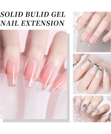 4in1 Nail Extension Builder Gel Poly Nail Gel Nails Clear Builder Gel for Nails Non-stick Hand Building Nail Gel (4Colors) - Buy Online on GoSupps.com