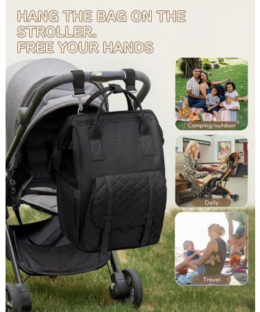 Shop Box Seed Baby Diaper Bag - Waterproof Backpack with Stroller Belts | Large Capacity - Ideal for Moms & Dads - Casual Daypack for Travel - Black - Buy Online on GoSupps.com