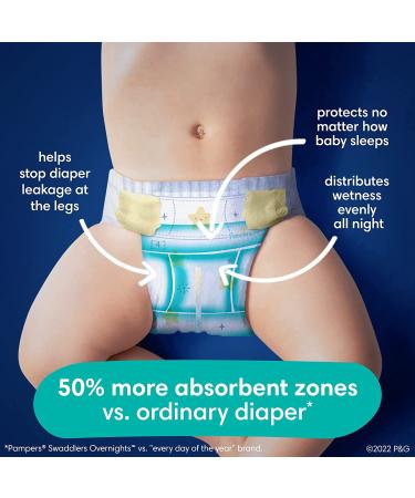 Diapers Size 6  72 Count - Pampers Swaddlers Overnights Disposable Baby Diapers  Enormous Pack (Packaging & Prints May Vary) Enormous Size 6 - Buy Online on GoSupps.com