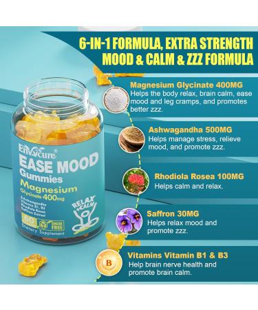 EnvyCure 2 Pack Moringa Spirulina Gummies Organic with 2 Pack Sugar Free Magnesium Glycinate Gummies 400mg - Buy Online on GoSupps.com