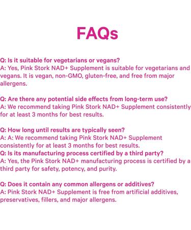 Pink Stork NAD+ Supplement for Women | 500mg Nicotinamide Riboside NR | Clinically-Studied Pure NMN Powder | Brain + Cognitive Support |Energy Skin Essentials Over 30 | 1 Month Supply - Buy Online on GoSupps.com