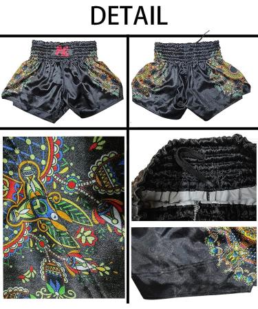 Men's Muay Thai Boxing Shorts Sea Wave Dragon Design | MMA Training Trunks - Buy Online on GoSupps.com